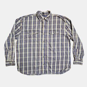 Magellan Sportswear Plaid Long Sleeve Button Up Western Shirt 3XL Outdoor Cowboy
